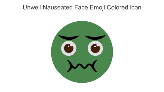 Unwell Nauseated Face Emoji Colored Icon In Powerpoint Pptx Png And Editable Eps Format