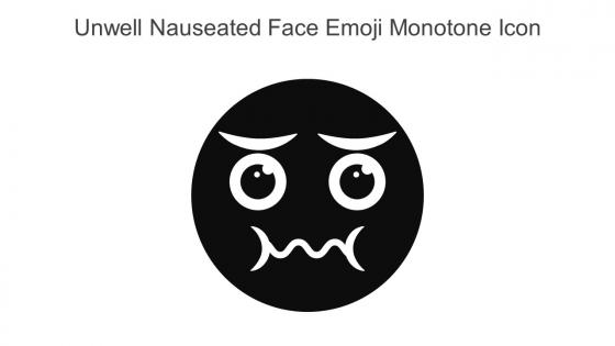 Unwell Nauseated Face Emoji Monotone Icon In Powerpoint Pptx Png And Editable Eps Format