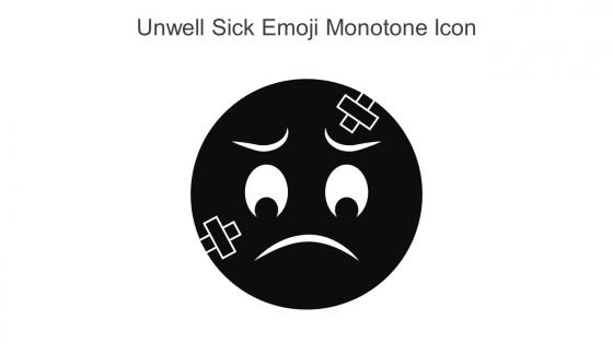 Unwell Sick Emoji Monotone Icon In Powerpoint Pptx Png And Editable Eps Format