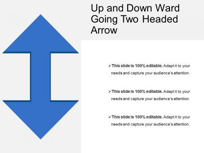 Up and down ward going two headed arrow