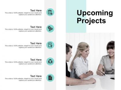 Upcoming projects gears ppt powerpoint presentation file display