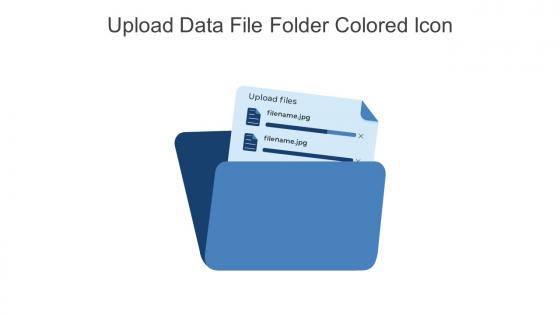 Upload Data File Folder Colored Icon In Powerpoint Pptx Png And Editable Eps Format