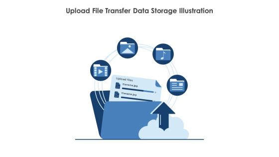 Upload File Transfer Data Storage Illustration