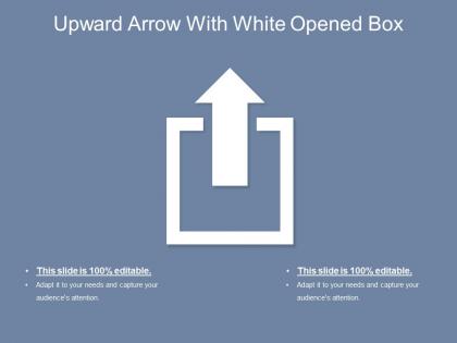 Upward arrow with white opened box