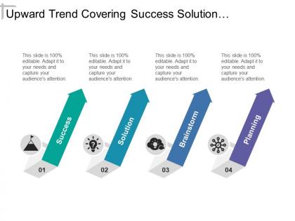 Upward trend covering success solution brainstorm and planning