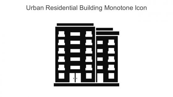 Urban Residential Building Monotone Icon In Powerpoint Pptx Png And Editable Eps Format