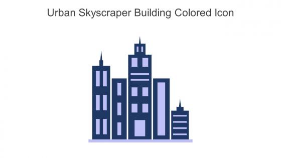 Urban Skyscraper Building Colored Icon In Powerpoint Pptx Png And Editable Eps Format