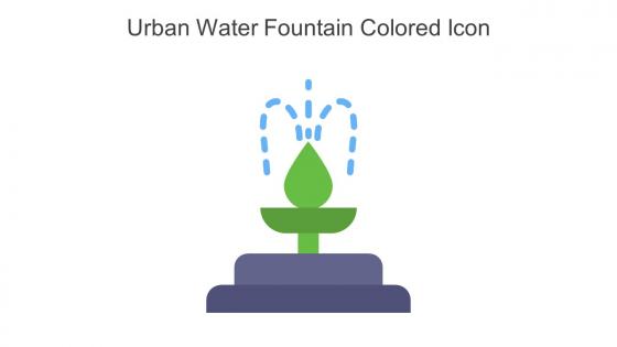 Urban Water Fountain Colored Icon In Powerpoint Pptx Png And Editable Eps Format