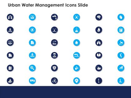 Urban water management icons slide ppt structure