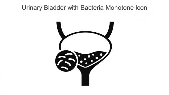 Urinary Bladder With Bacteria Monotone Icon In Powerpoint Pptx Png And Editable Eps Format
