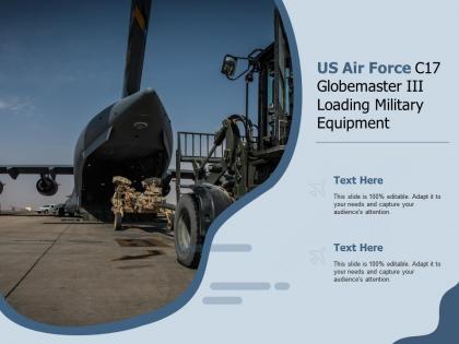 Us air force c17 globemaster iii loading military equipment
