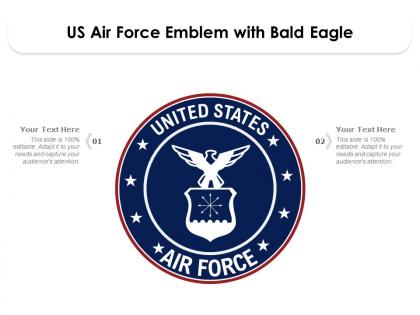 Us air force emblem with bald eagle