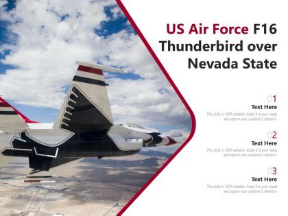 Us air force f16 thunderbird over nevada state