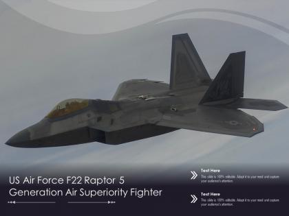 Us air force f22 raptor 5 generation air superiority fighter