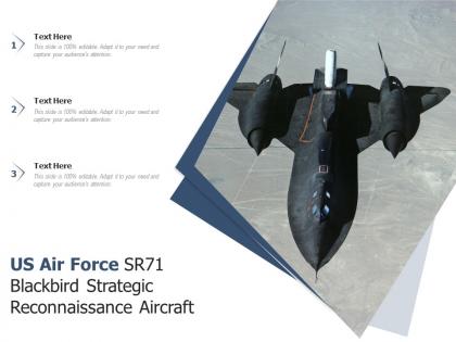 Us air force sr71 blackbird strategic reconnaissance aircraft