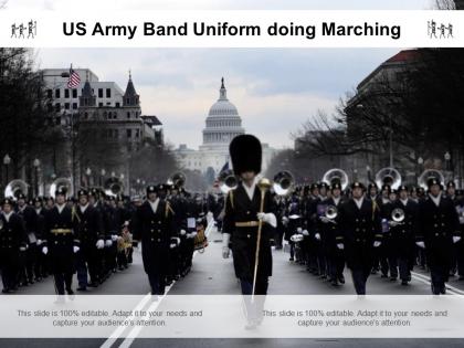 Us army band uniform doing marching