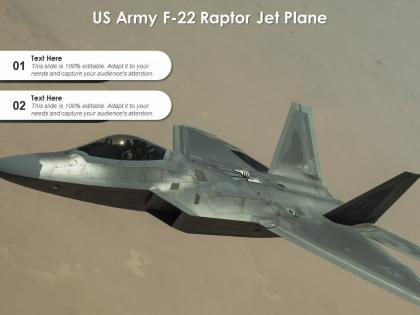 Us army f 22 raptor jet plane