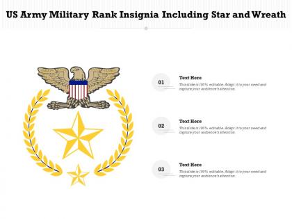 Us army military rank insignia including star and wreath
