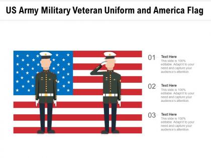Us army military veteran uniform and america flag