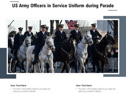 Us army officers in service uniform during parade