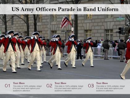 Us army officers parade in band uniform