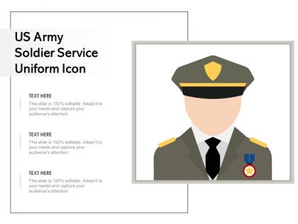 Us army soldier service uniform icon