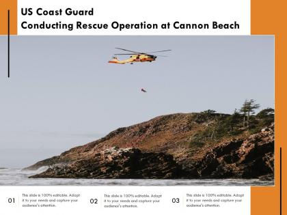 Us coast guard conducting rescue operation at cannon beach