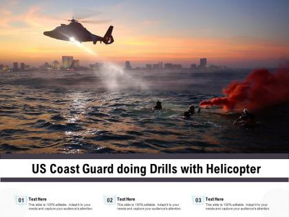 Us coast guard doing drills with helicopter