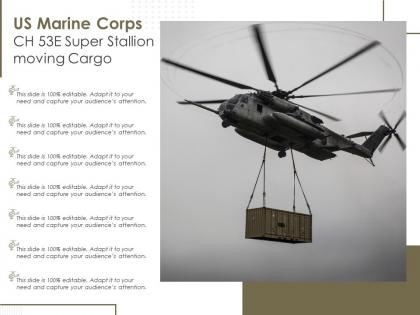 Us marine corps ch 53e super stallion moving cargo