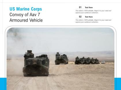 Us marine corps convoy of aav 7 armoured vehicle