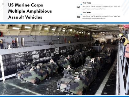 Us marine corps multiple amphibious assault vehicles