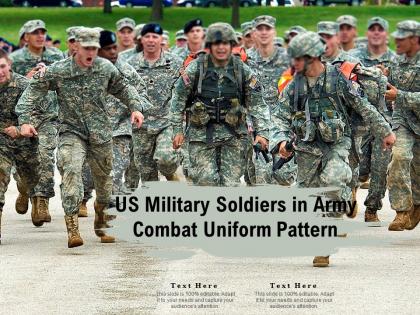Us military soldiers in army combat uniform pattern