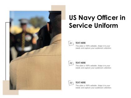 Us navy officer in service uniform