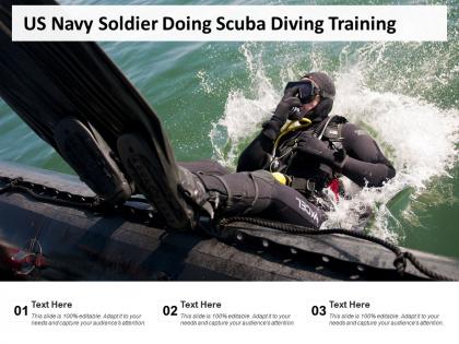 Us navy soldier doing scuba diving training