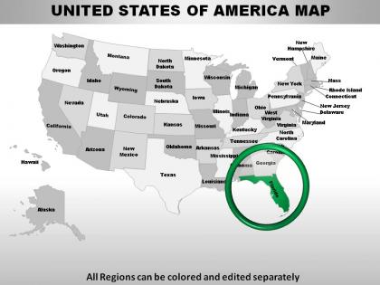Usa florida state powerpoint maps