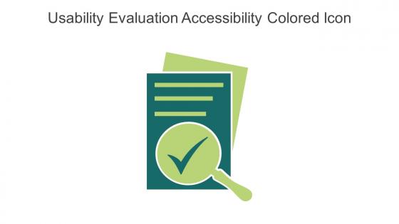 Usability Evaluation Accessibility Colored Icon In Powerpoint Pptx Png And Editable Eps Format