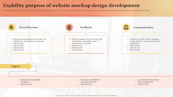 Usability Purpose Of Website Mockup Design Development