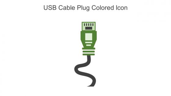 Usb Cable Plug Colored Icon In Powerpoint Pptx Png And Editable Eps Format