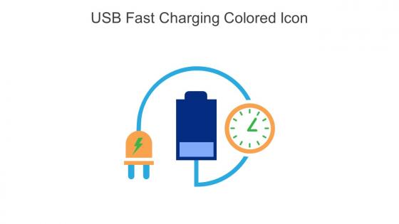 Usb Fast Charging Colored Icon In Powerpoint Pptx Png And Editable Eps Format