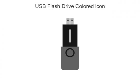 USB Flash Drive Colored Icon In Powerpoint Pptx Png And Editable Eps Format