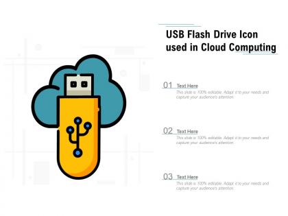Usb flash drive icon used in cloud computing