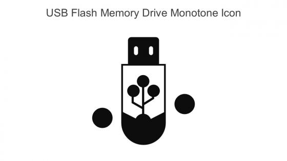USB Flash Memory Drive Monotone Icon In Powerpoint Pptx Png And Editable Eps Format