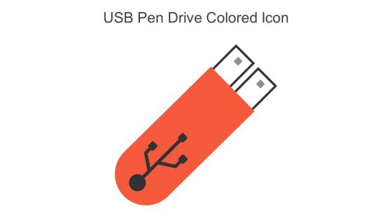 USB Pen Drive Colored Icon In Powerpoint Pptx Png And Editable Eps Format