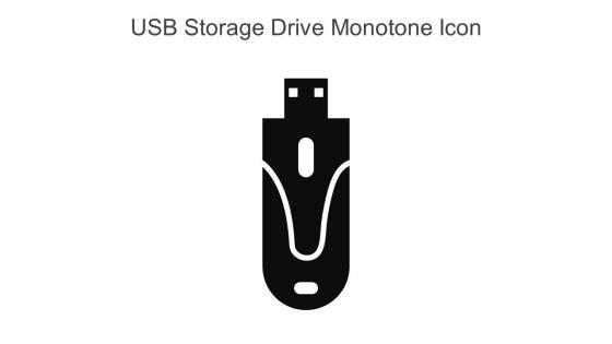USB Storage Drive Monotone Icon In Powerpoint Pptx Png And Editable Eps Format