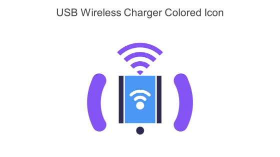 USB Wireless Charger Colored Icon In Powerpoint Pptx Png And Editable Eps Format