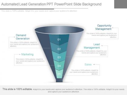 Use automated lead generation ppt powerpoint slide background