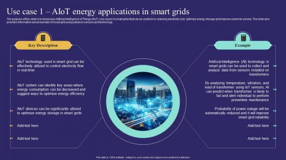 Use Case 1 Aiot Energy Applications In Smart Grids Unlocking Potential Of Aiot IoT SS