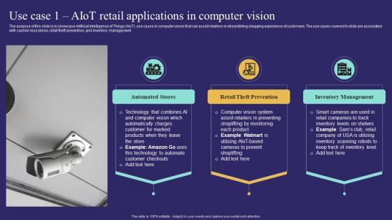 Use Case 1 Aiot Retail Applications In Computer Vision Unlocking Potential Of Aiot IoT SS