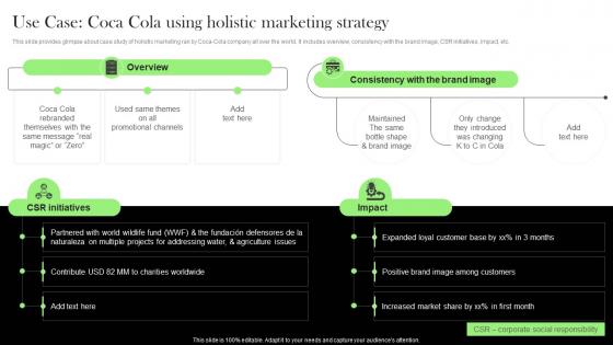 Use Case Coca Cola Using Holistic Effective Integrated Marketing Tactics MKT SS V
