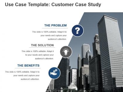 Use case template customer case study ppt icon